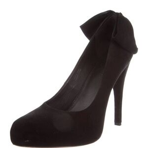 Vera Wang Black Suede Heels